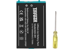 TAYUZH Battery for Game Boy Advance SP, 1000mAh Rechargeable Lithium-ion Battery for Nintendo Gameboy Advance SP GBA SP AGS-001, SAM-003