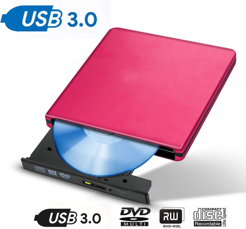 As Beauty External CD DVD Drive, USB 3.0 Slim Portable External CD DVD