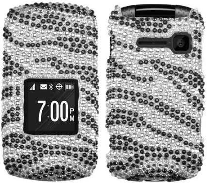 MyBat KYO2150HPCDM010NP Dazzling Diamond Bling Case for Kyocera Coast/Kona - Retail Packaging - Black Zebra Skin...