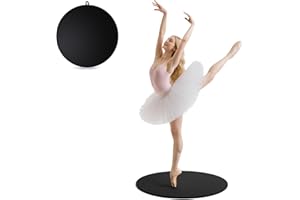 koretech Portable Dance Floor Round, 24" Ballet Wood Floor, Dance Turning Board, Smooth Ballet Dance Floor for Home, Studio and Outdoor