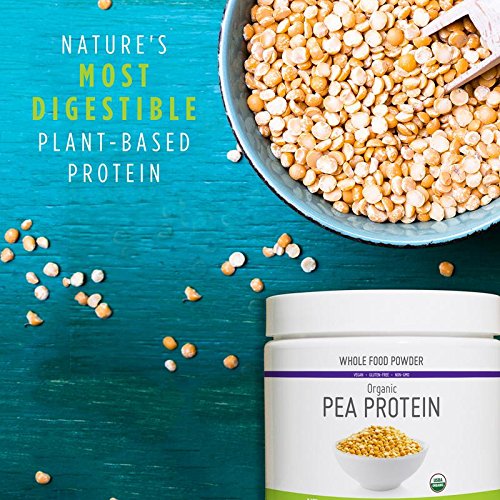 Nubeleaf 80% Pea Protein Powder - Non-GMO, Gluten-Free, Raw, Organic, Vegan Source of Fiber & Essential Amino Acids - Single-Ingredient Nutrient Rich Superfood for Cooking, Baking, Smoothies (8oz)