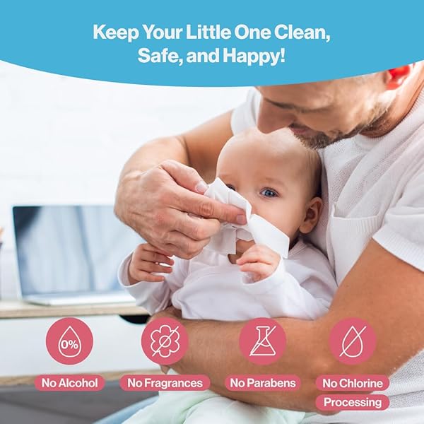 BABBLEROO DRY WIPES FOR BABY – 100% PLANT-BASED COTTON, HYPOALLERGENIC, FRAGRANCE-FREE, CHEMICAL-FREE, GENTLE FOR SENSITIVE SKIN, USE WET OR DRY FOR DIAPER CHANGES AND CLEANUPS– 200 WIPES
