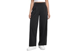 CRZ YOGA 4-Way Stretch Wide Leg Work Pants for Women 29" - Bussiness Casual Trousers with Pockets