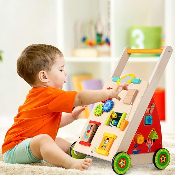 cossy classic wooden baby walker