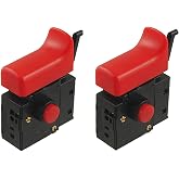 XMHF FA2-6/1BEK Lock on Speed Control Electric Hand Drill Speed Control Trigger Switch Push Button Power Tool Replacement Parts AC 250V 6A 5E4 2Pcs