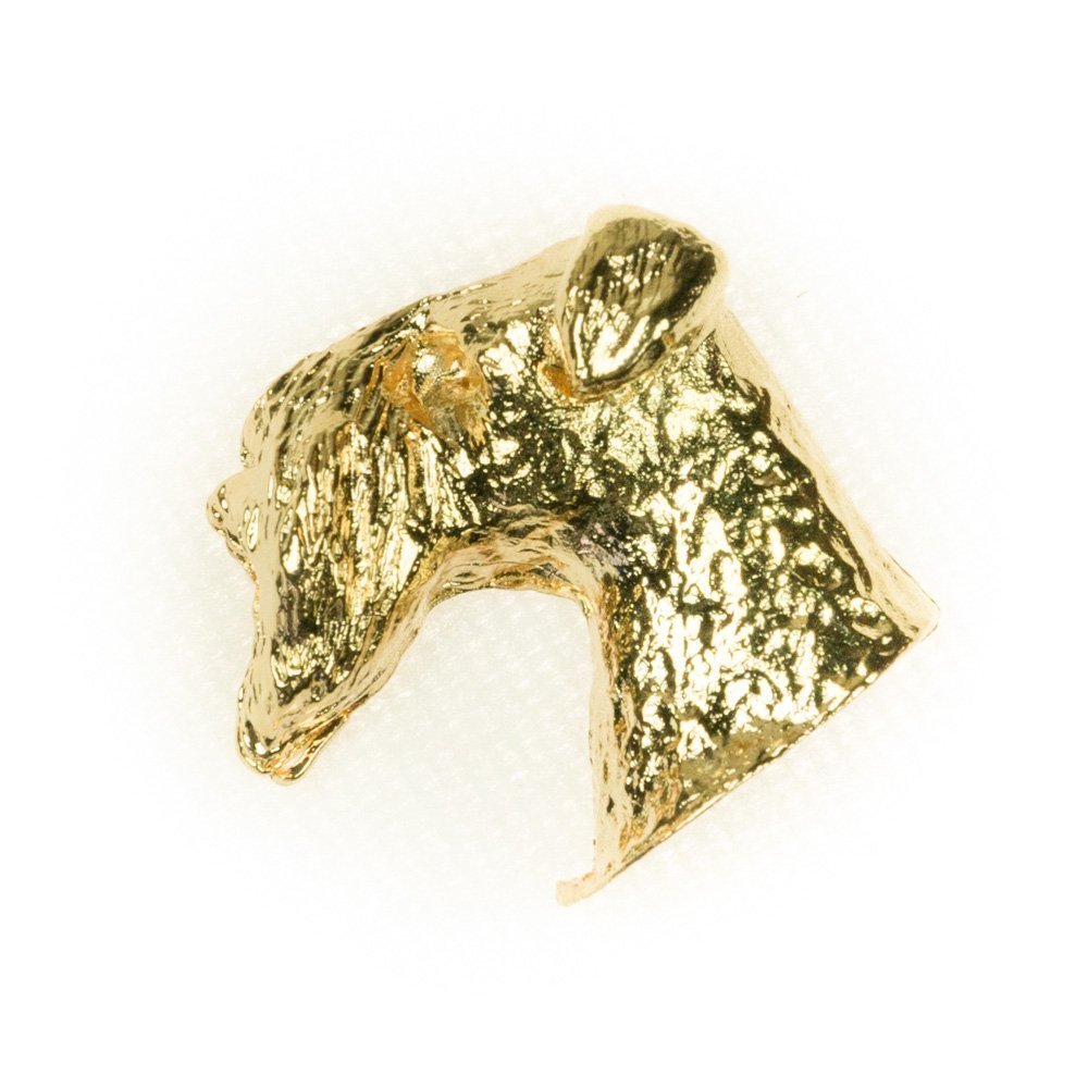 KERRY BLUE TERRIER Made in U.K Artistic Style Dog Clutch Lapel Pin Collection 22ct Gold Plated