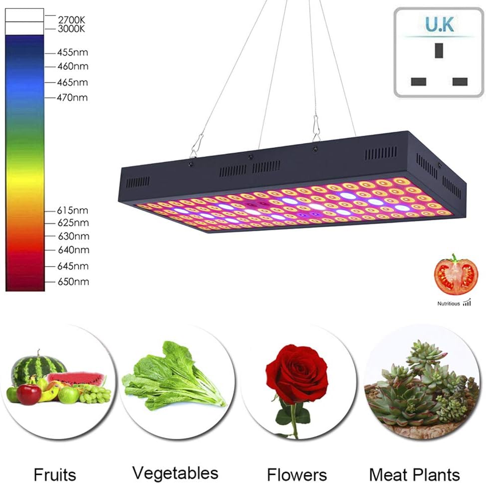 LED Grow Light Hydroponic Full Spectrum Indoor Veg Plant Lamp Panel Grow Light