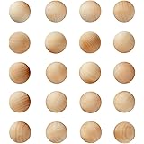 1.5 Inch Wooden Balls for Crafts, Unfinished Round Wood Spheres for DIY Projects (20 Pack)