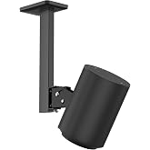 Yibracki Speaker Mount for Sonos Era 100 and Era 100 SL Ceiling Mount &ndash; Tilt +15&deg;/-30&deg; &amp; Swivel &plusmn;90&deg; Adjustable for Sonos Era 100 Mounting for Better Sound Included Screw Kits Easy to Install, Black