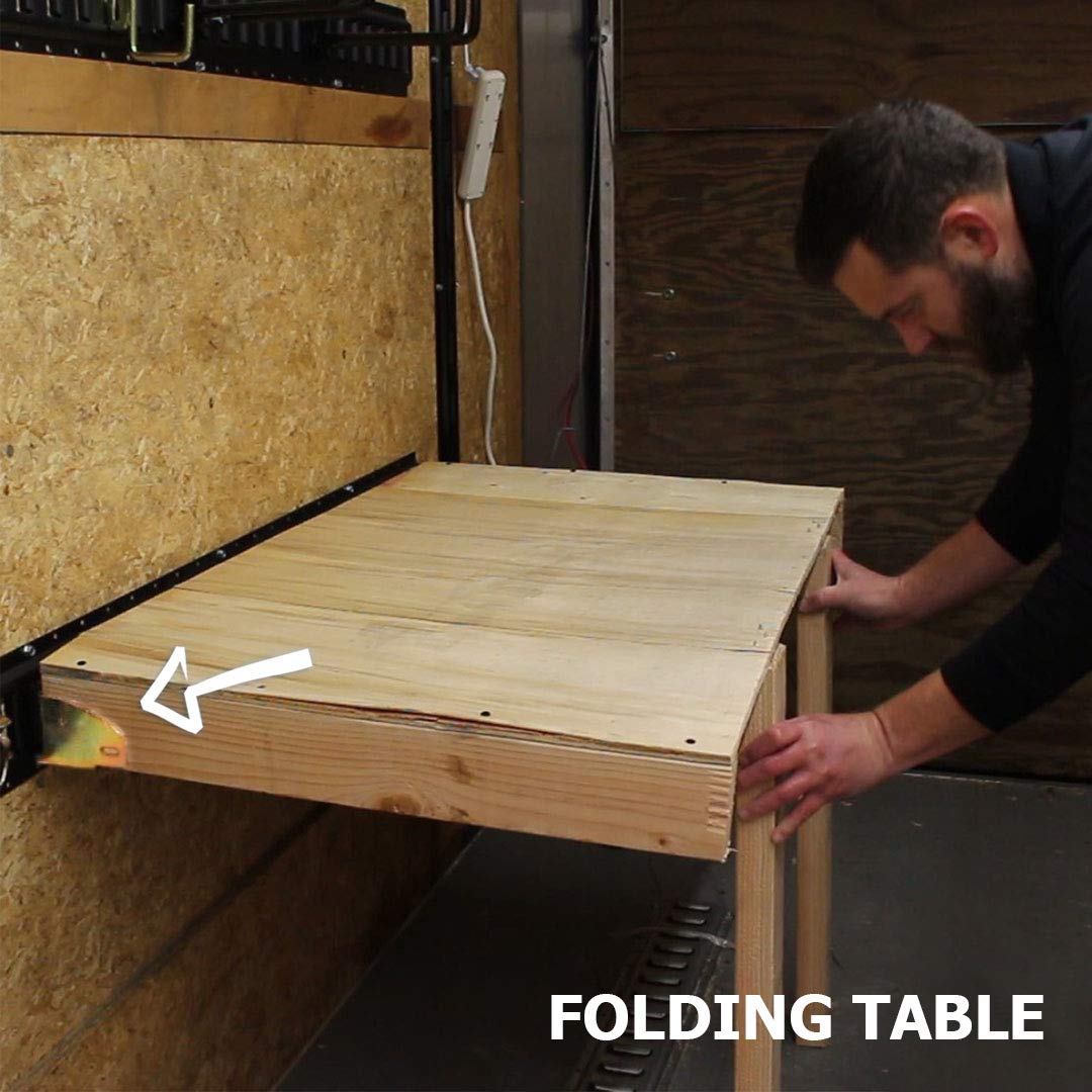 4 ETrack Wood Beam End Socket Shelf Brackets w/ E Track Fittings, for