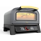 Current&reg; Model P Smart Electric Pizza Oven, 12-Inch Stone, Slate | App Control Monitors Temperature; Countertop Design Heats to 850&deg;F with No Turning Required.