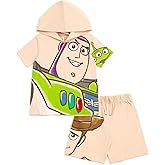 Disney Hooded T-Shirt and French Terry Shorts Outfit Set Toddler to Big Kid Sizes (2T - 10-12)