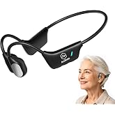 Aurimi Bone Conduction Hearing Amplifier, Open Ear Amplifier for Seniors | Lightweight 25g Wearable Sound Enhancement Device, 10H Battery, One Button Control for Clear Conversations