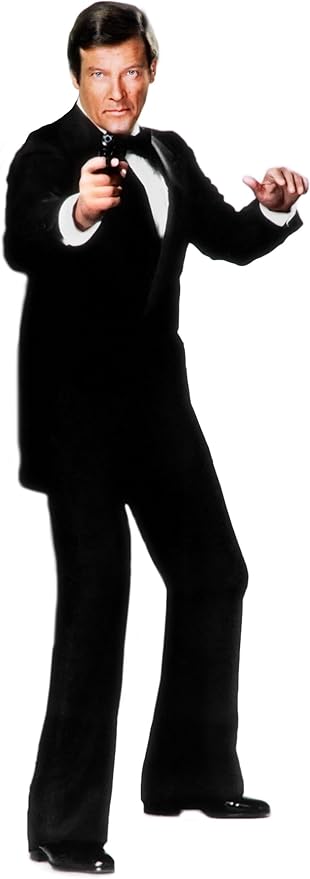 Amazon Com Hollywoodprop Roger Moore James Bond 007 Lifesize Cardboard Standup Standee Cutout Poster For Your Eyes Only Live And Let Die Moonraker Man With The Golden Gun Octopussy Home Kitchen