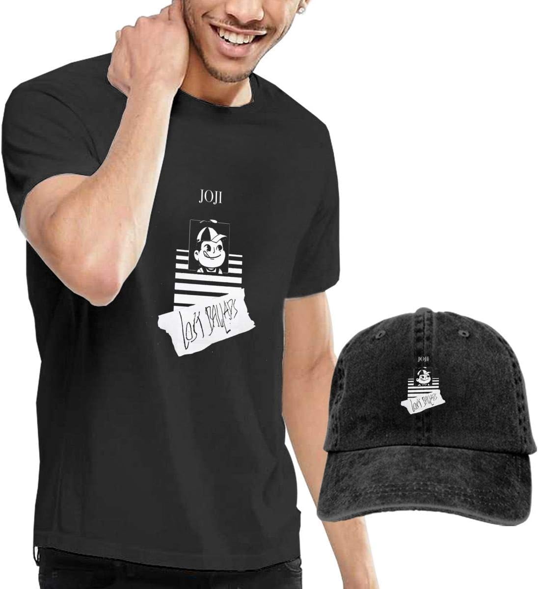 LYZBB Ssouyph Mens Joji Lost Ballads Comfortable Casual Short Sleeve T-Shirt with Baseball Cap