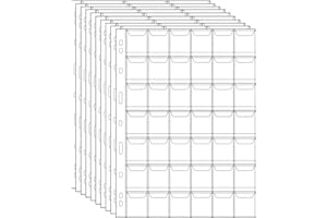 420 Pockets Coin Binders Pages - 1.14 inch Holders 10 pcs Loose-Leaf Sheets Acid-Free Collection Holders for Medallion Coin S