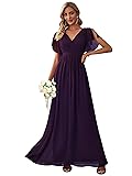 Ever-Pretty Women's Bridesmaid Dress V-Neck Ruffle