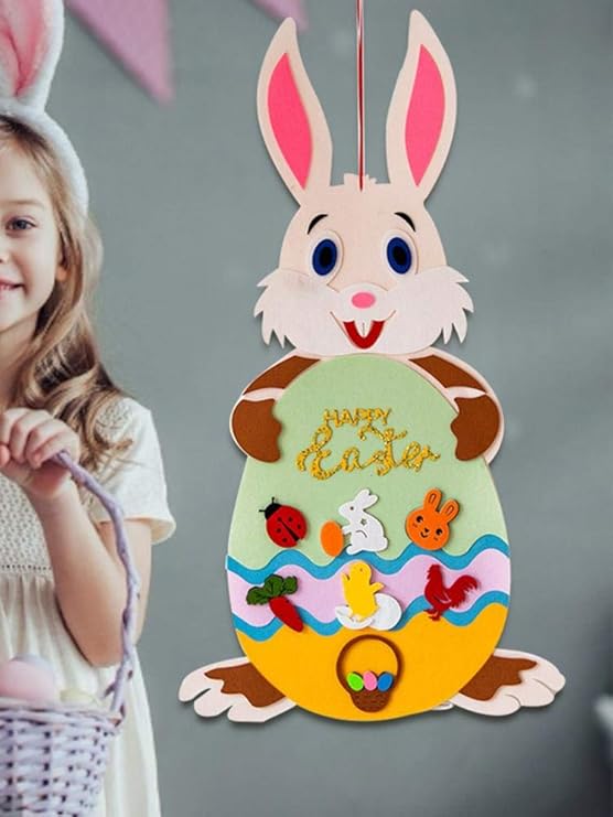 succeedw Decoración de Conejito de Pascua, Conejo de Fieltro, Juego de