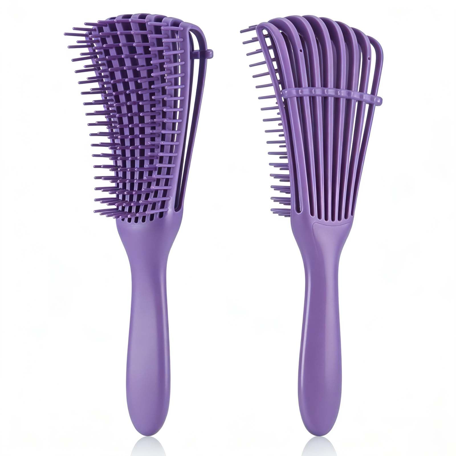 Detangling Brush for Curly Hair, Hair Detangler, Octopus Comb for Afro America Textured 3a to 4c Kinky Wavy/Wet/Dry/Long Thick Curly Hair Exfoliating Scalp for Beautiful and Shiny Curls (Purple)