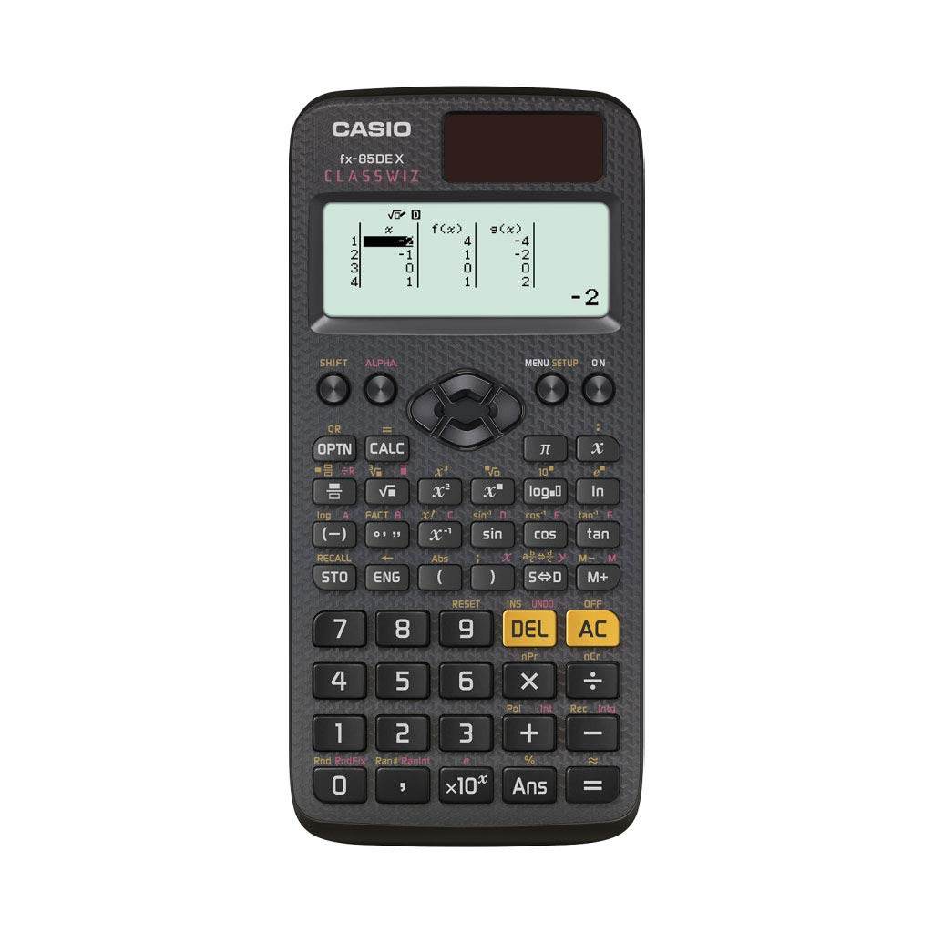 Casio FX-85DE X ClassWiz Technical and Scientific Calculator - German menu guide and notation.
