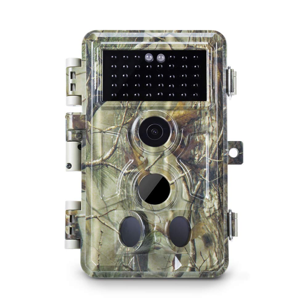 Meidase Trail Camera 16MP 1080P, Game Camera with No Glow Night Vision Up to 65ft, 0.2s Trigger Time Motion Activated, 2.4 Color Screen Waterproof Wildlife Hunting Camera (Camouflage_Green)