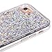 iPhone 6 6S Case, Shinymore Full Protection Soft Bumper Case 3D Creative Sparkle Dynamic Liquid Flowing Floating Glitter Bling Diamond Moving Quicksand Case for iPhone 6 & 6S (Silver Diamonds)