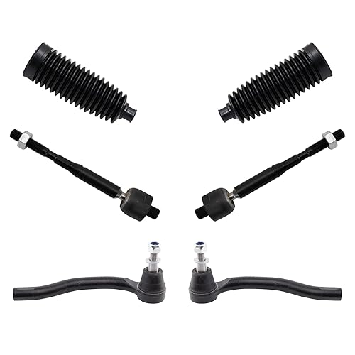 TRQ Front Steering Kit Steering Rack & Pinion Bellow Tie Rod Compatible with 2019-2022 Nissan Altima