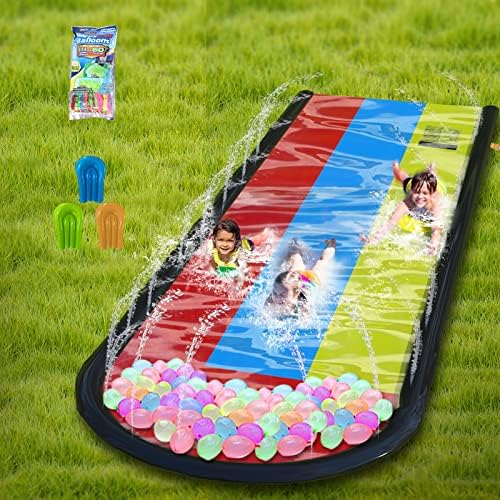 180°Slip & SlidesTriple Lane Lawn Water SlidesWater Slides Suitable