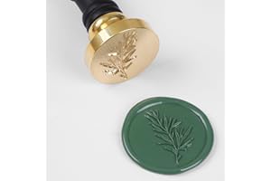 UNIQOOO Rosemary Botanical Twig Green Plants Wax Seal Stamp for Wedding, Great for Cards Envelopes, Invitations, Wine Packages, Snail Mails, Letter Sealing, Gift Ideas for Bride, Friend, Lover