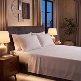 Mellanni King Sheet Set - 6-Piece Iconic Collection Bedding | Including 4 Pillowcases, 16-Inch Deep Pocket, Easy Care, Extra Soft, Cooling Sheets, Brushed Microfiber - White