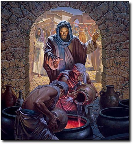 Planejunkie Water to Wine by Morgan Weistling - Jesus Christ - Biblical Stories - Canvas Art