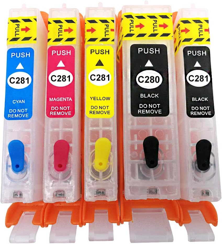 HEMAINK Refillable Ink Cartridges and 5 Bottles Ink Compatible with PGI-580XXL CLI-581XXL,for Pixma TS6150 TS6151 TS6250 TS6251 TS6350 TS6351 TS705 TR7550 TR8550 TS9150 TS9155 TS9550 Printer - Image 3