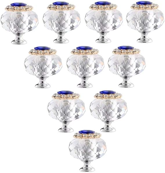 10 Stück Kristallknöpfe Strass Griffgriff für Schrank Küche/Bad Knopf