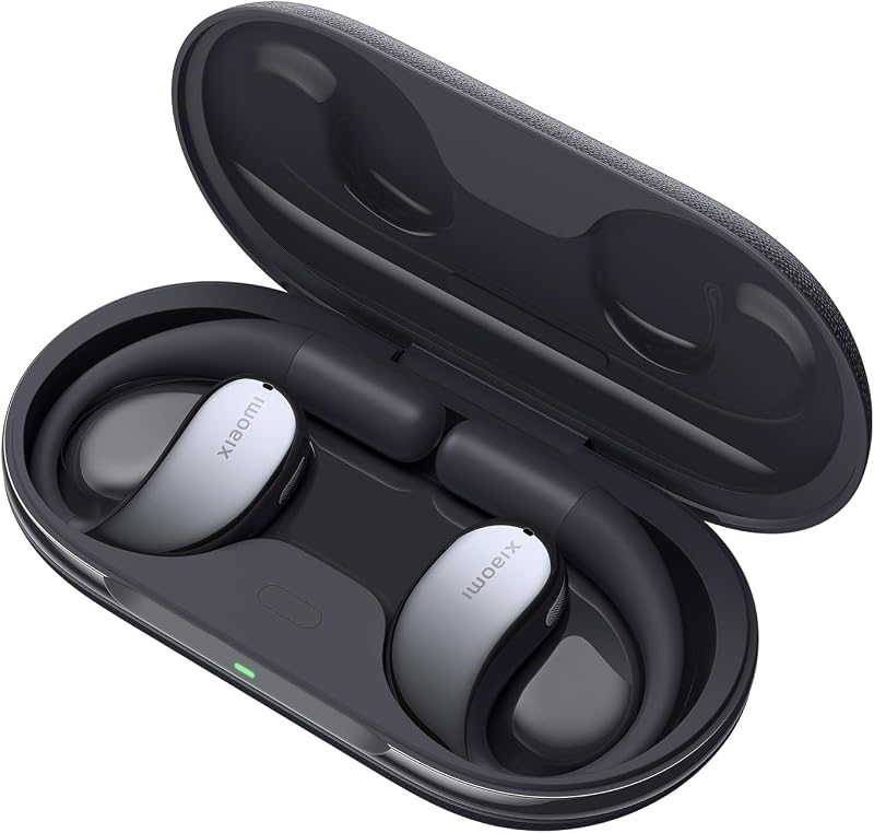 OpenWear Stereo - Leichter Bluetooth Open Ear Kopfhörer für den ganzen Tag mit 7.5 + 38.5 Stunden Akkulaufzeit, Hi-Res Audio, Dynamischer Treiber, KI-Rauschunterdrückung, Cosmic Gray