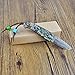 KUBEY Mini Damascus Folding Damascus Steel Blade Natural Shell Handle Pocket Knife