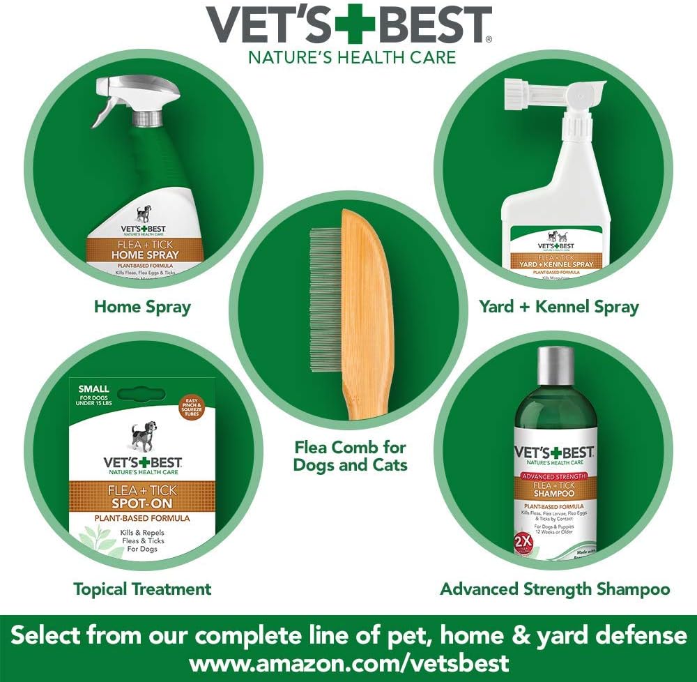 Vet's Best Flea and Tick Home Spray | Flea Treatment for Dogs and Home | Flea Killer with Certified Natural Oils | 32 Ounces : Pest Control Carpet Sprays : Pet Supplies