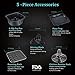 XL Air Fryer with Large Viewing Window, 12Qt Large Capacity, 6-Piece Set Programmable Air Oven with 12 Pre-set Settings, Electric Hot Air Deep Fryer with 6.3Qt Extra Large Capacity Fry Pan Inside - 1700W /110V