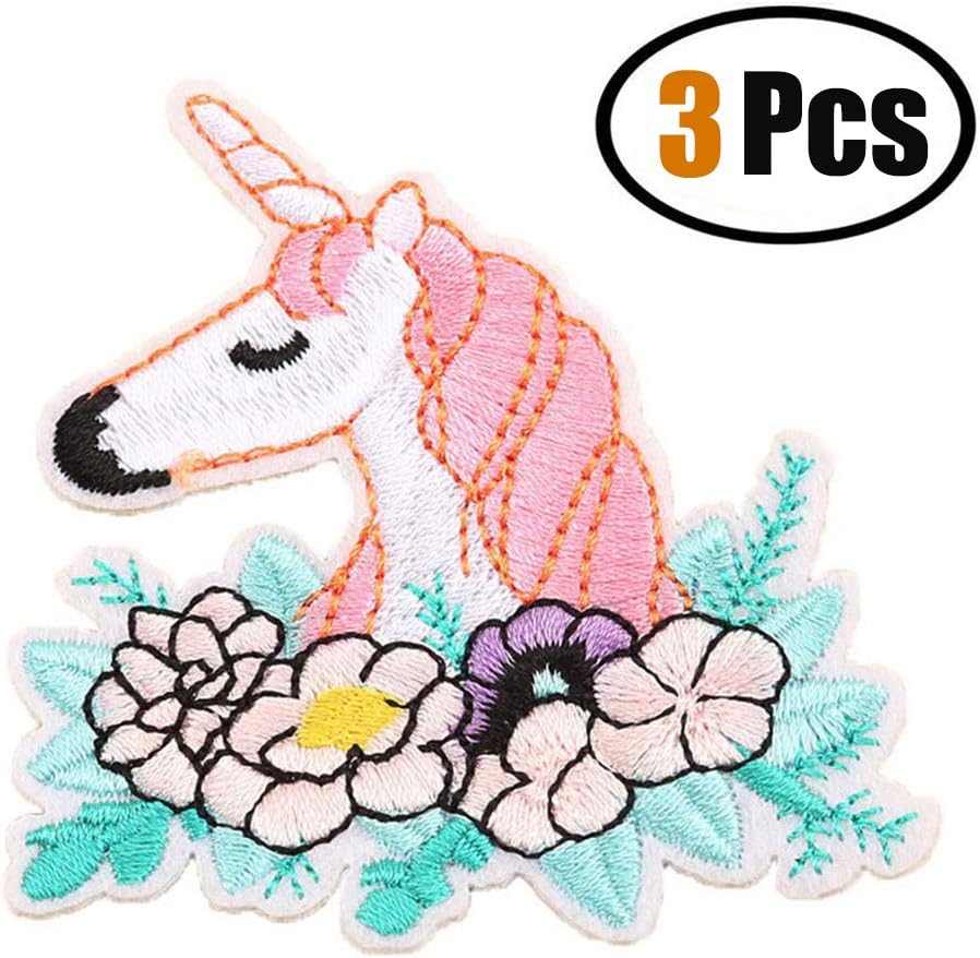 3 Pcs Unicorn Delicate Embroidered Patches, Embroidery Patches, Iron On Patches, Sew On Applique Patch,Cool Patches for Men, Women, Boys, Girls, Kids