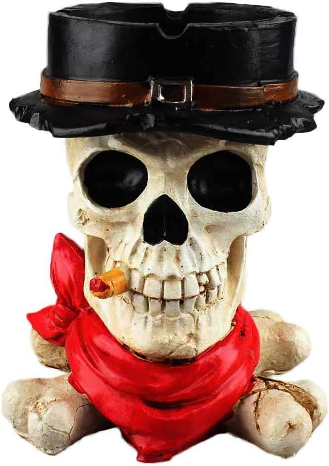 YXYXN Cenicero De Calavera, Ceniceros De Calavera Retro Cigarrillos De Calavera Bandejas De Ceniza DecoracióN del Coche Regalos para El Hogar