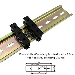 Jienk 20Sets C45 DIN Rail PCB Mounting Bracket