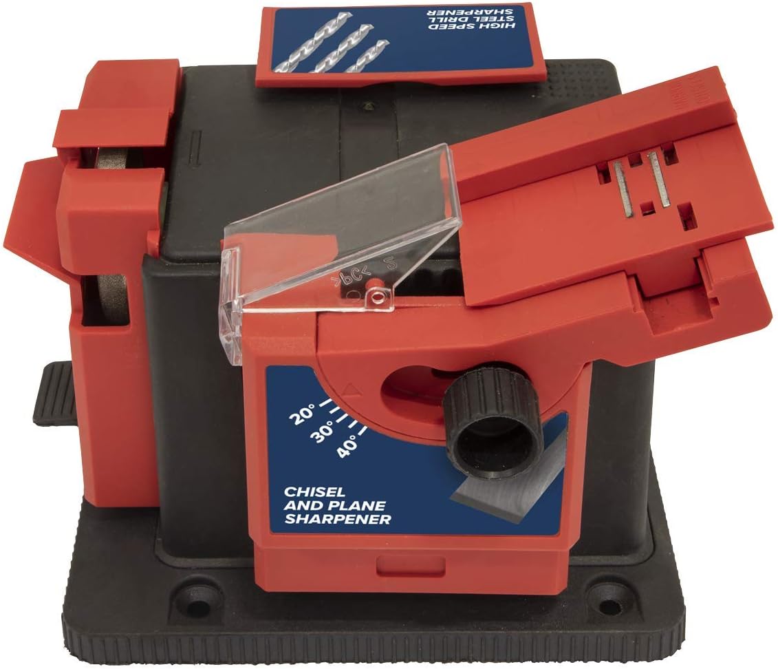 Sealey Sms2004 Multi-Purpose Sharpener - Bench Mounting 65W, Red, 177mm x 222mm x 207mm - Image 3