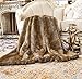 Lindsey Home Fashion Faux Fur Throw, Blankets for Bed Super Soft Fiber, Mink, Wolf, Bear, Coyote, 60