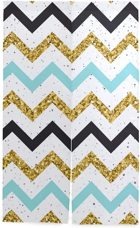 Amazon のれん 暖簾 落書きラインシームレスな背景ブラックブルー 北欧調 防音 簡単 暖簾分け おしゃれ部屋 年中使用 85x150cm のれん オンライン通販