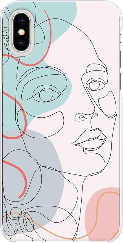 Amazon Co Jp Ruuu Iphone 11 ハードケース スマートフォン Iphoneケース カバー Iphone11 ドローイング アート Typec 顔 線画 一筆書き イラスト 女性 水玉 パステルカラー パステル ピンク ユニーク おしゃれ 個性的 きれい 韓国 トレンド 流行 人気 かわいい 家電