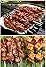 Dealglad 50pcs Camping Picnic Flat Stainless Steel Barbeque BBQ Skewers Grill Shish Kebab Kabob Meat Sticks Needle (38cm / 15