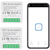 EweLink 16A Mini WiFi Relay Module Smart Switch,DIY Wireless Light Switch Voice Control Outlet for Smart Home Automation，Compatible with Alexa/Google Home(2 Packs)