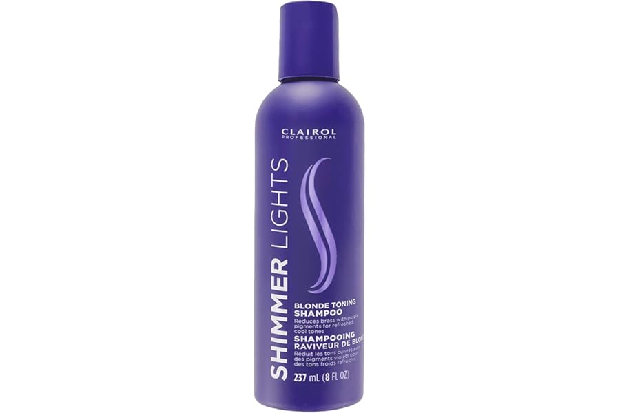 Clairol Professional Shimmer Lights Purple Shampoo| Neutralizes Brass & Yellow Tones | For Blonde, Silver, Gray & Highlighted Hair