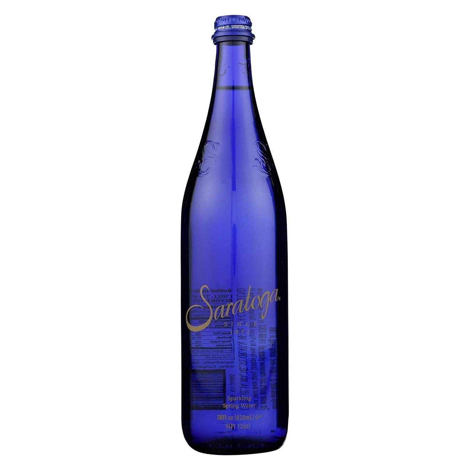 Saratoga Sparkling Spring Water 28 oz. (Carbonated, Pack of 12