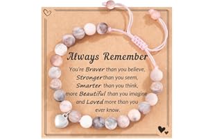FYUKISS Teen Girl Gifts, Natural Stone Bracelets Trendy Stuff Inspirational Teen Girl Jewelry Christmas Birthday Gifts Ideas