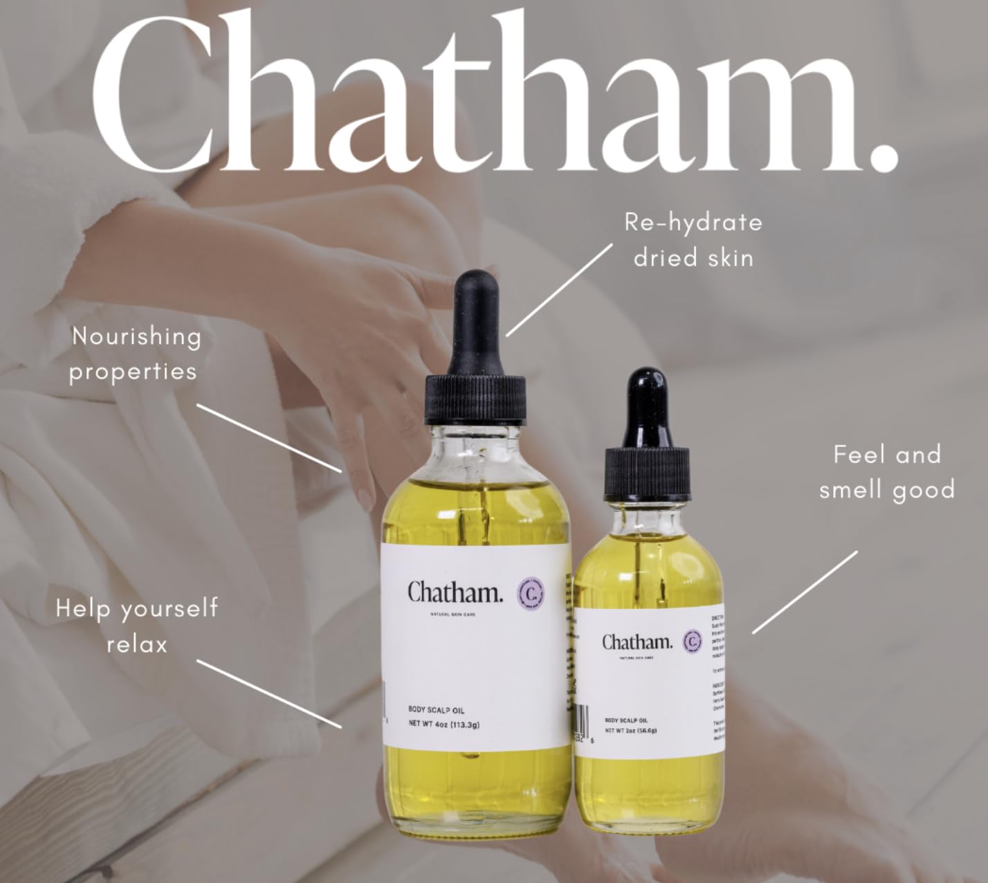Chatham Natural Skin Care Scalp and Body Oil (Rosemary Lavender Mint)